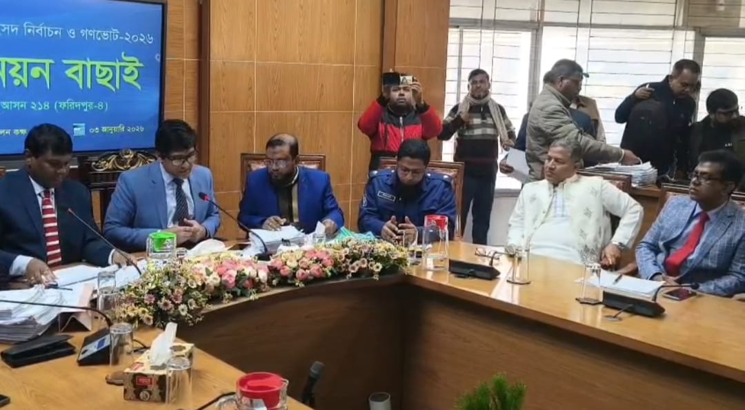 ফরিদপুর -৪আসনে ৫ প্রার্থীর মনোনয়পত্র বৈধ,বাতিল পাঁচ